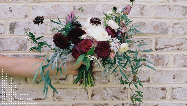 fall color flowers set for decoration in wedding