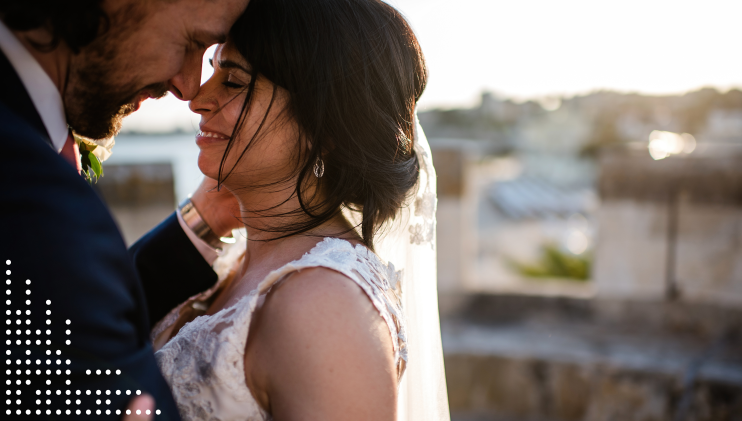 A couple wedding pose