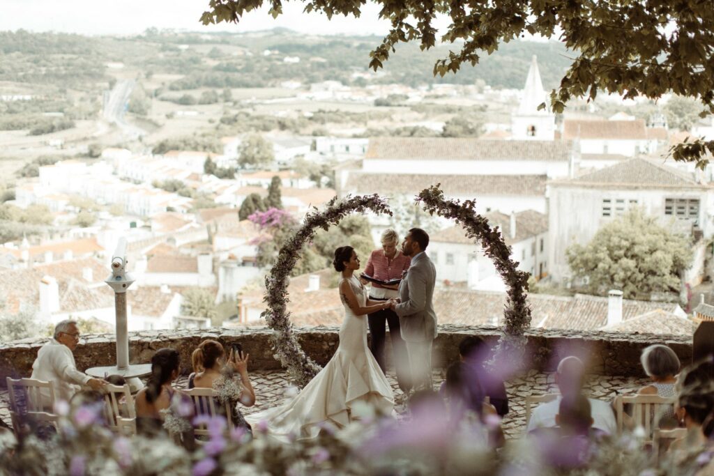 A celebration wedding moment in Portugal