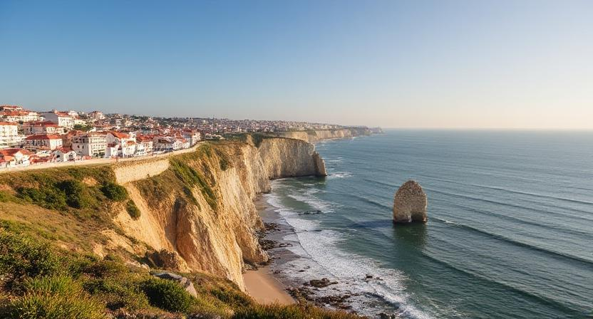 Nazaré – A coastal town in Portugal, famous for its giant waves and surfing.